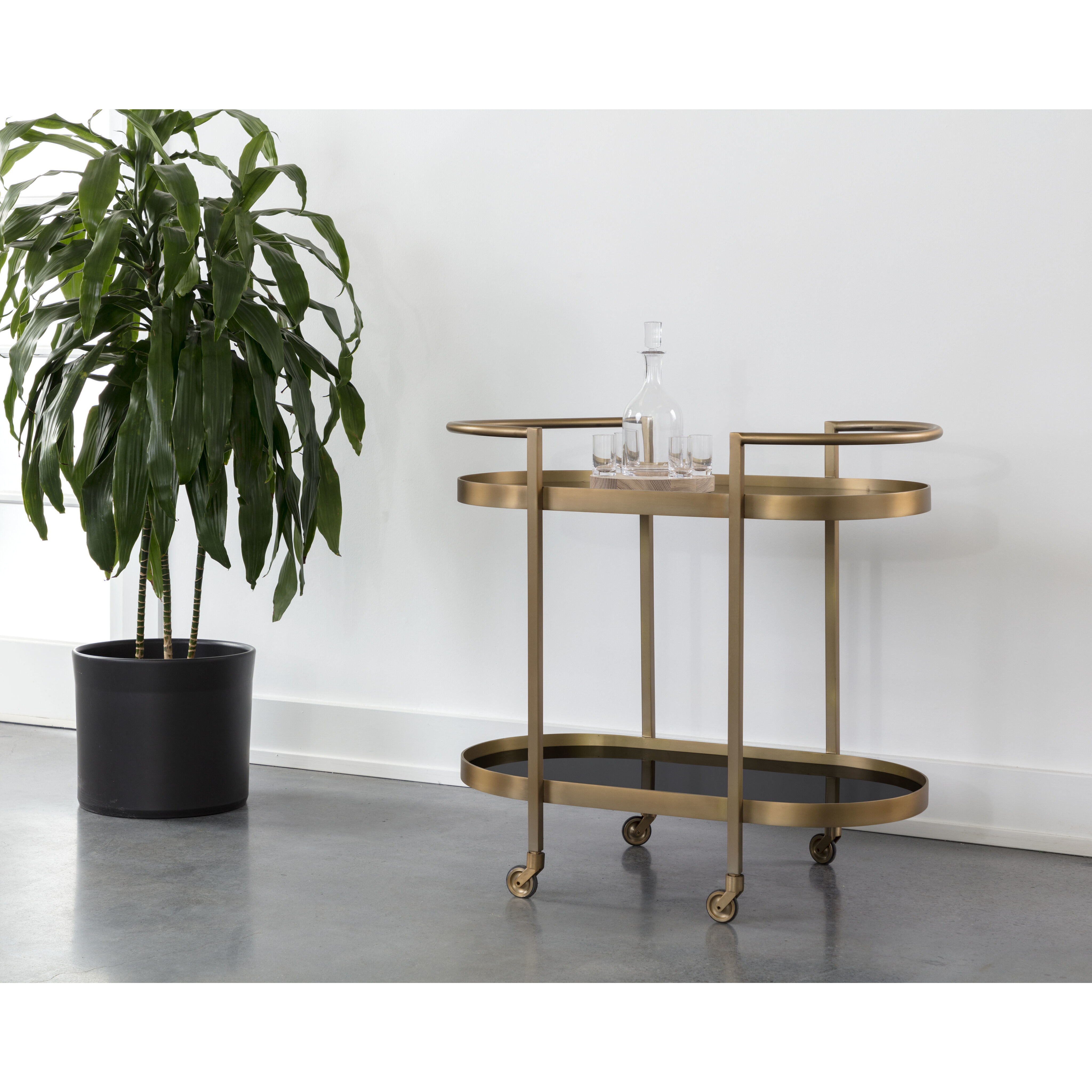 Koen Black / Brass Bar Cart